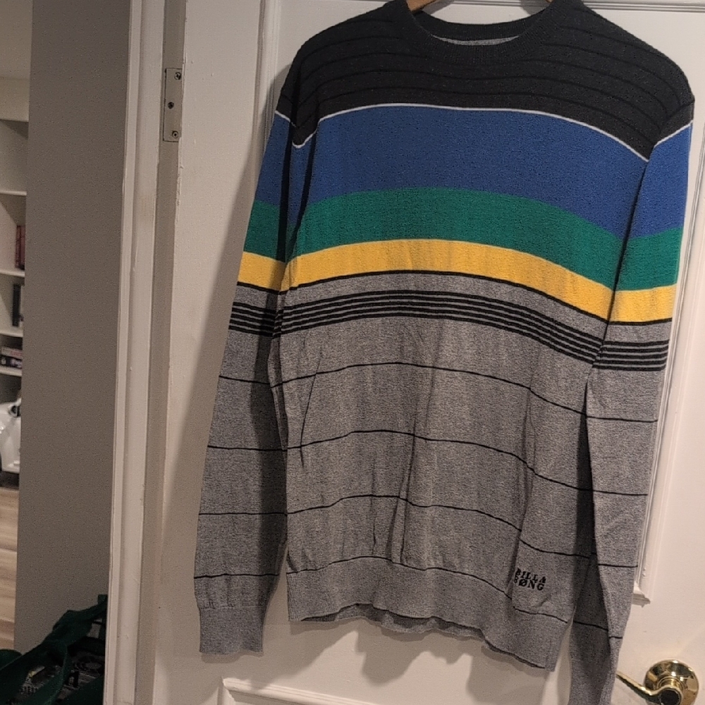 Billabong Multicolor Striped Crewneck Sweater